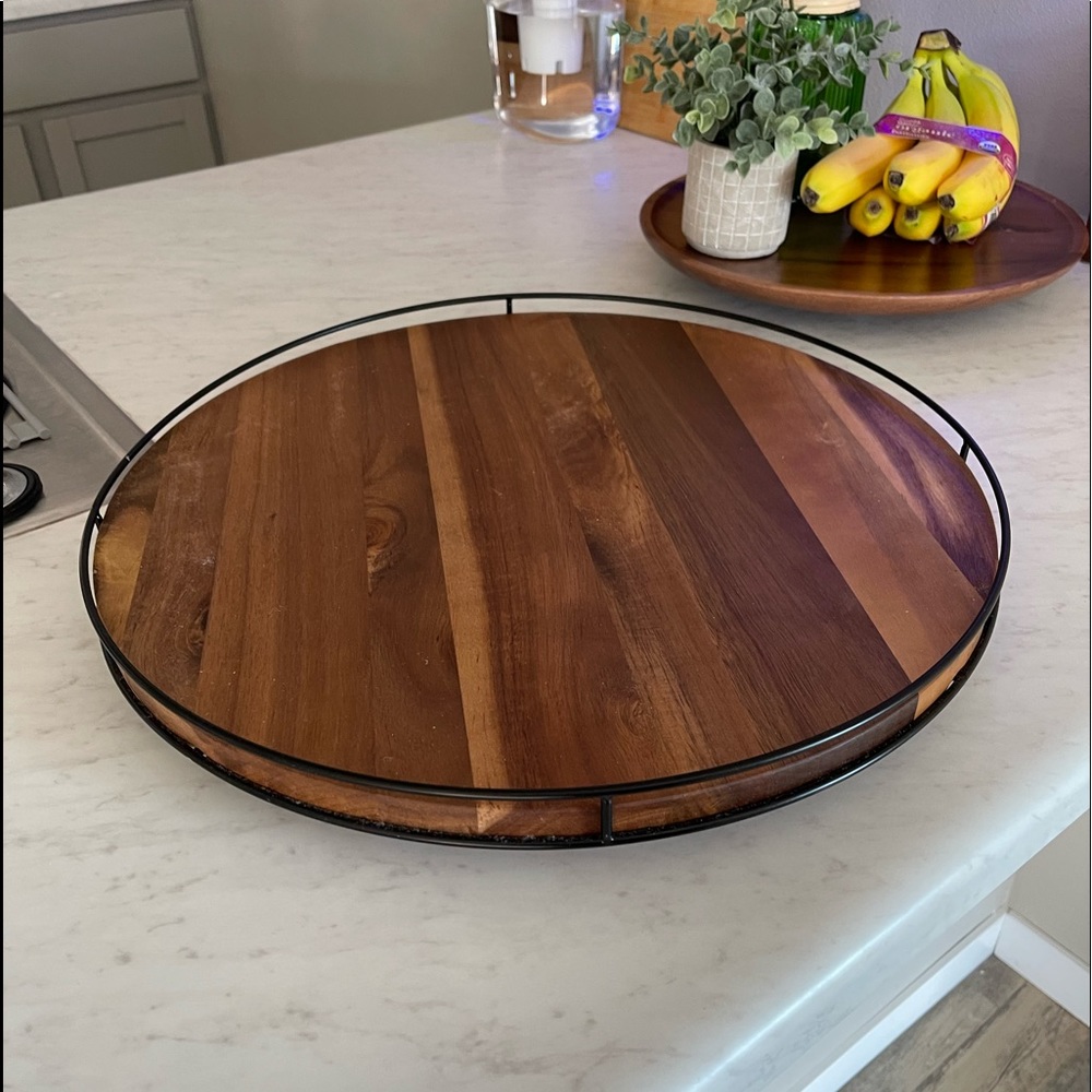 18 inch large lazy Susan tray by Hearth and Hands, Magnolia. Target.